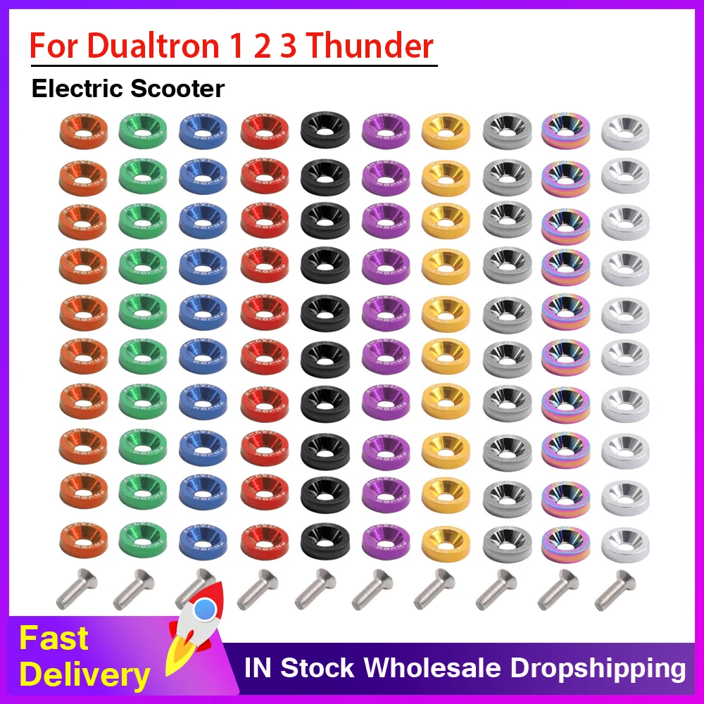 Electric Scooter Fasteners Screws Handle Bar Screws Washers for Dualtron 1 2 3 Thunder Eagel Ultra Zero 9 Screws Washers Parts