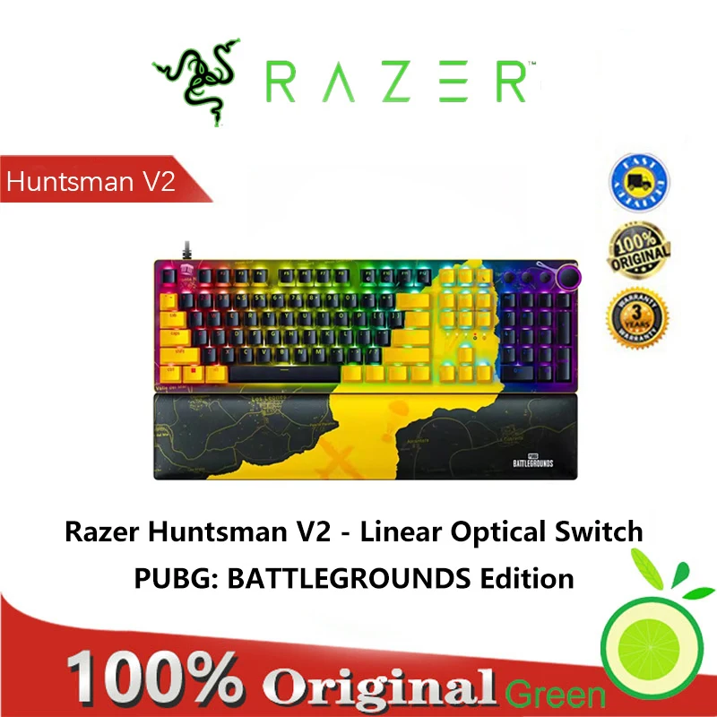 

Razer Huntsman V2 PUBG-Jedi Survival Edition Gaming Keyboard, Linear Optical Switches, Doubleshot, ABS Keycaps
