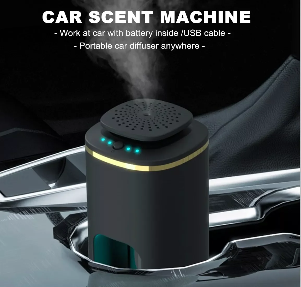 Car Diffuser Perfume Rechargeable 10m2 Area 10ml Refil Bottle Air Freshener Nebulizer Machine Smell Diffusor Essential Oil enlarge