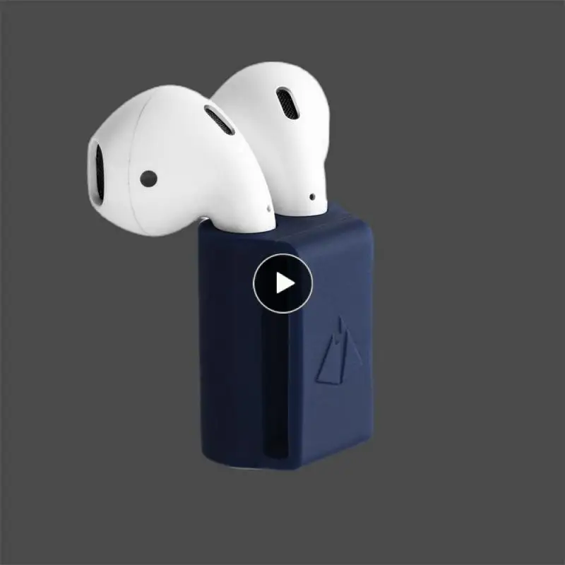 

Wireless Earphone Case Anti-scratch Navy Blue Anti-lost Silicone Storage Water Proof Silicone Storage Case Earphone Storage Case
