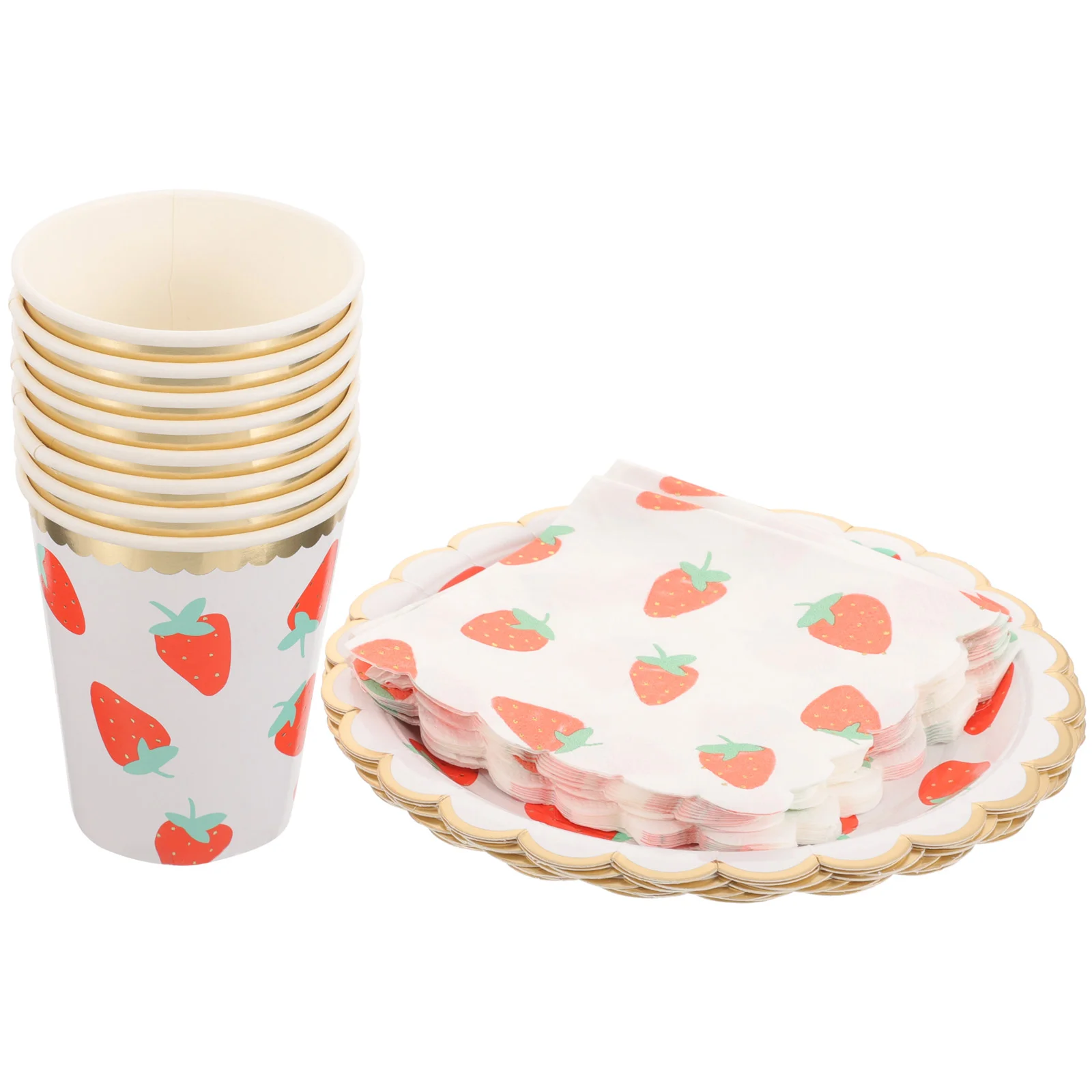 

Decorations Disposable Plate Cup Napkins Paper Plates Meal Dish Cups Kit Household Tableware New Year Theme