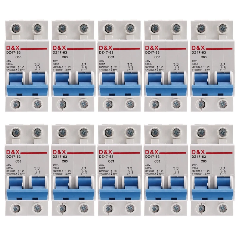 

10X 2P 63A DC400V MCB Solar Energy Photovoltaic (Pv) Solar DC Circuit Breaker