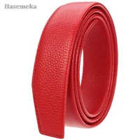 mens business style belt red leather strap male waistband automatic buckle belts for men top quality girdle belts for jean