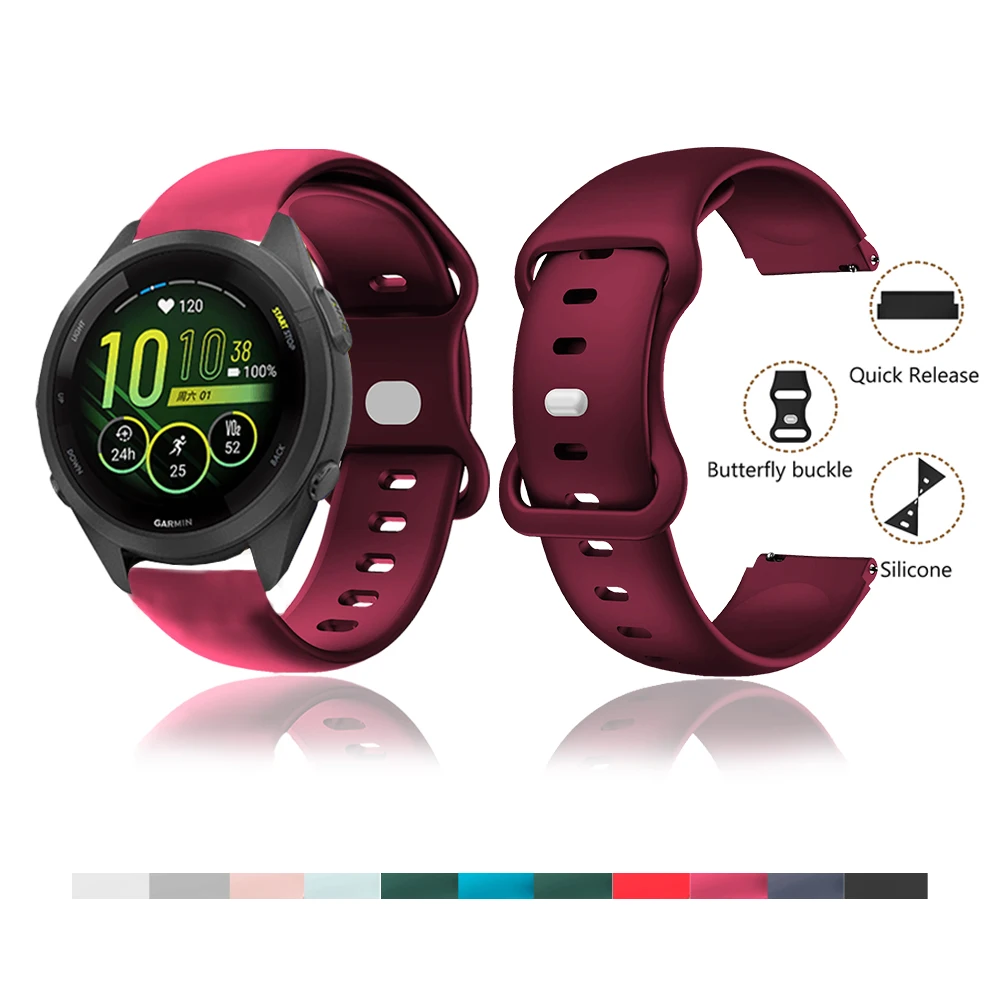 Мягкая силиконовая лента подходит для Garmin Forerunner 265S оригинальный женский мужской
