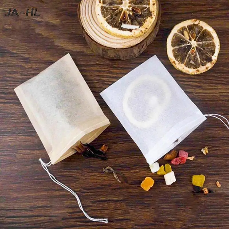 

100Pcs/Lot new Tea Bag Filter Paper Bags Empty Drawstring Teabags For Herb Tea