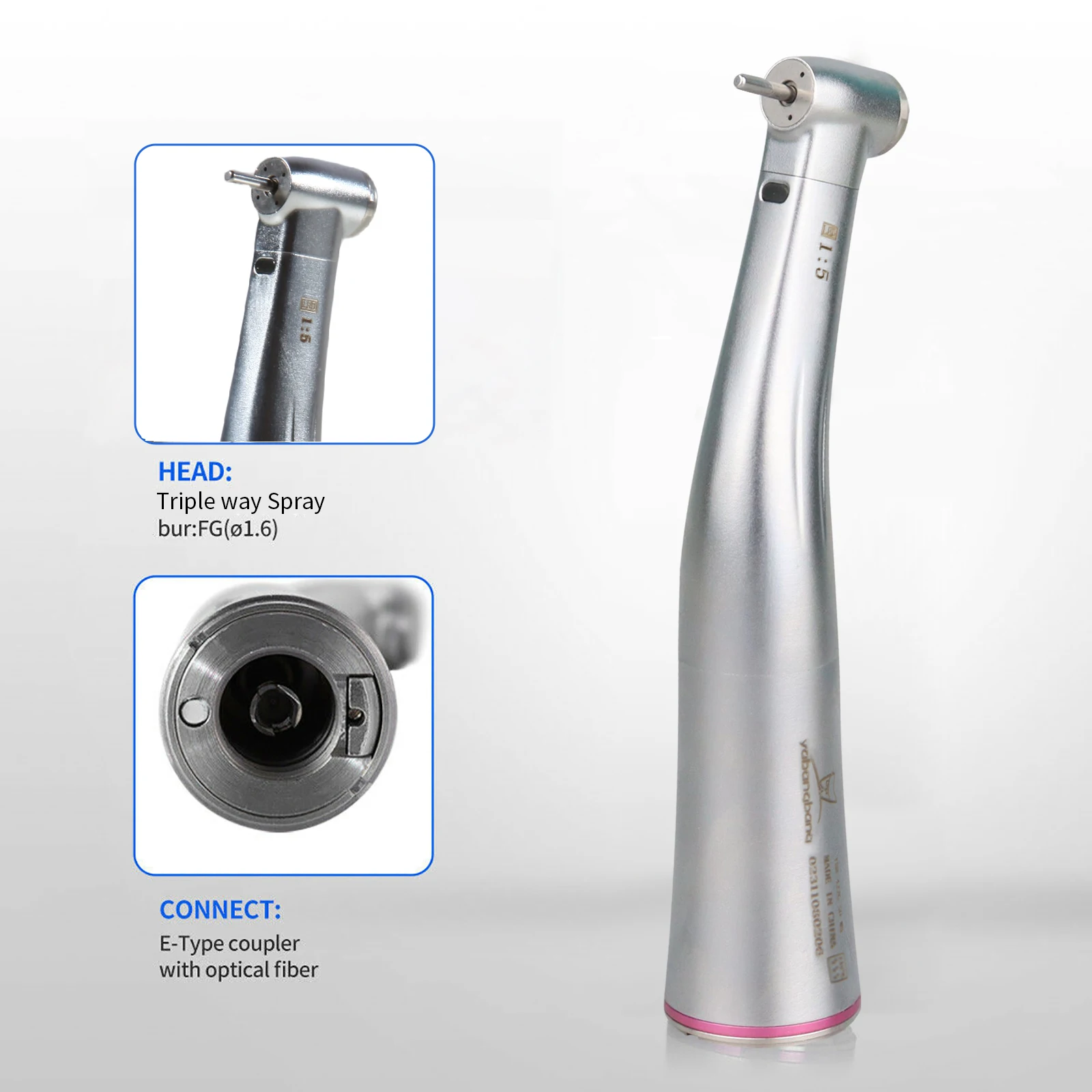 Стоматологический фрикционный наконечник для распыления красных колец