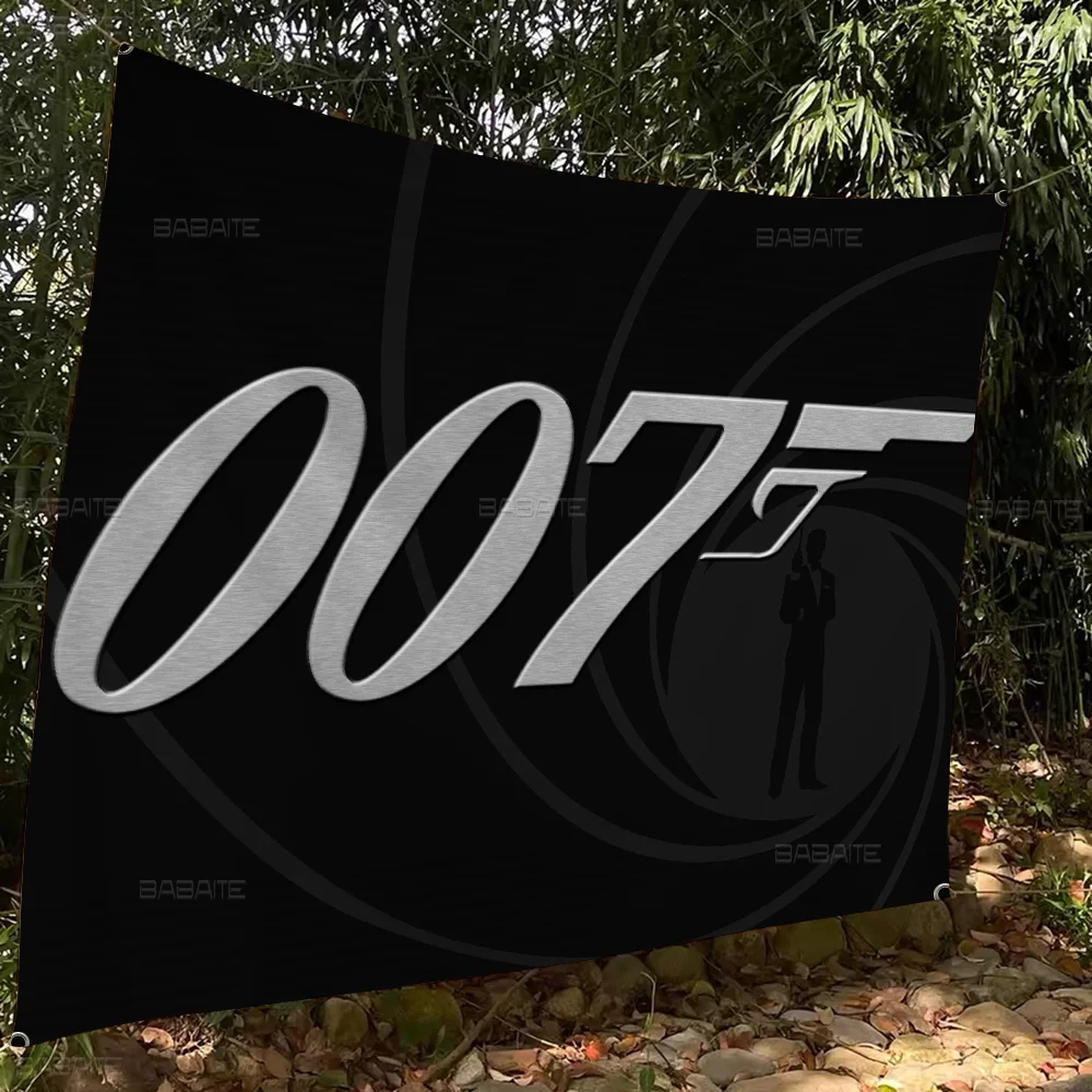 Джеймс Бонд 007 аниме-карта флаг для гостиной домашний декор в общежитии