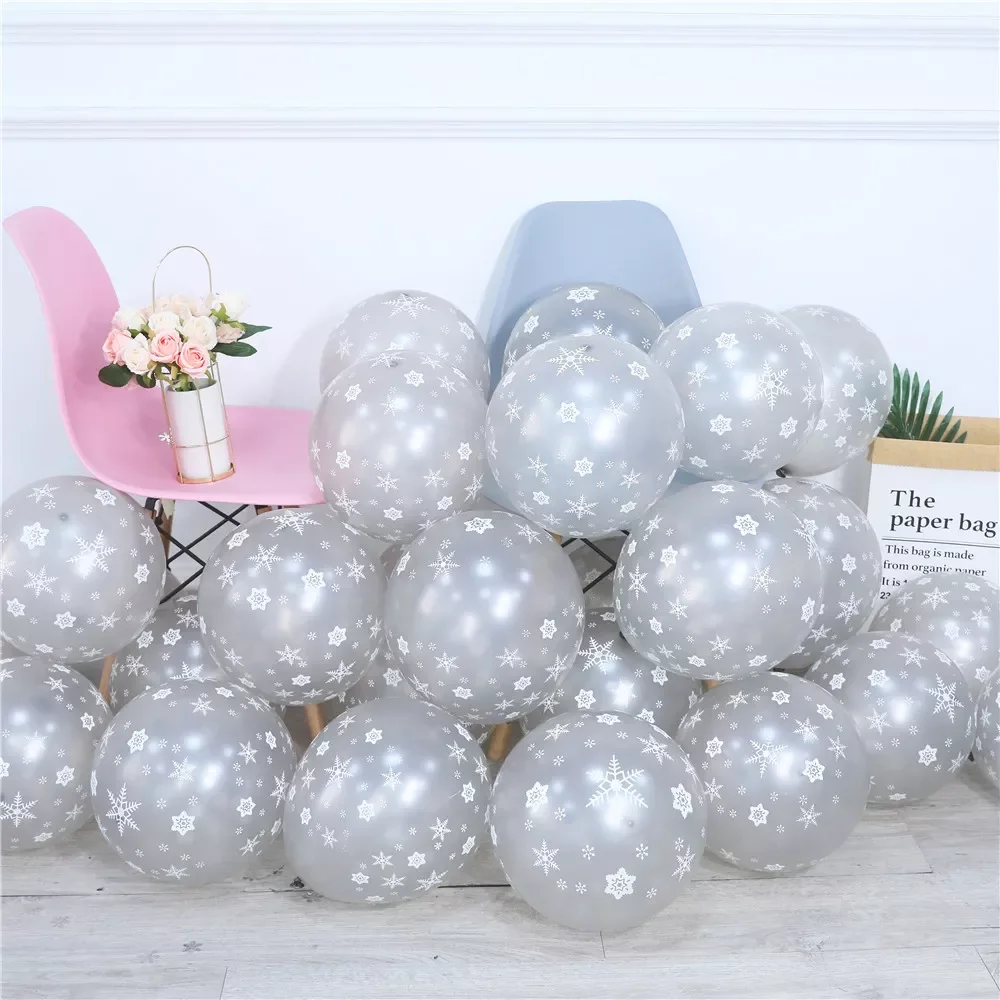 

20pcs Christmas New Year Frozen Snowflake Latex Balloons Birthday Party Wedding Decoration Supplies Baby Shower Kids Globos Toys