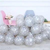 20pcs christmas new year frozen snowflake latex balloons birthday party wedding decoration supplies baby shower kids globos toys