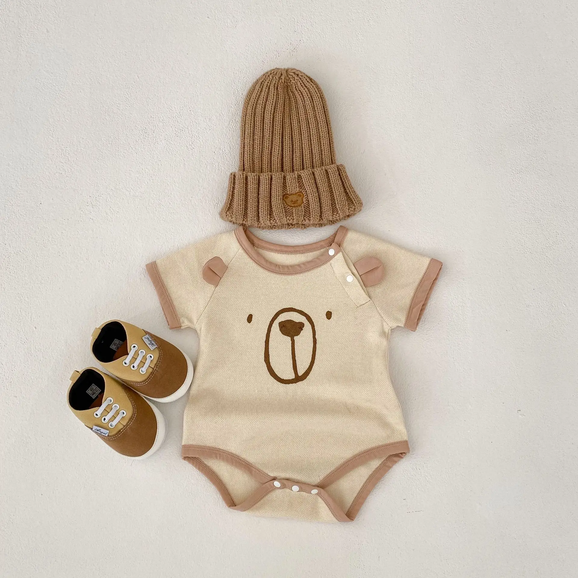 

Summer Baby Bodysuits Clothes Casual Short Sleeve Newborn Boy Girl Cotton Onesie Coveralls One Piece Infant Unisex Outfits 0-18m