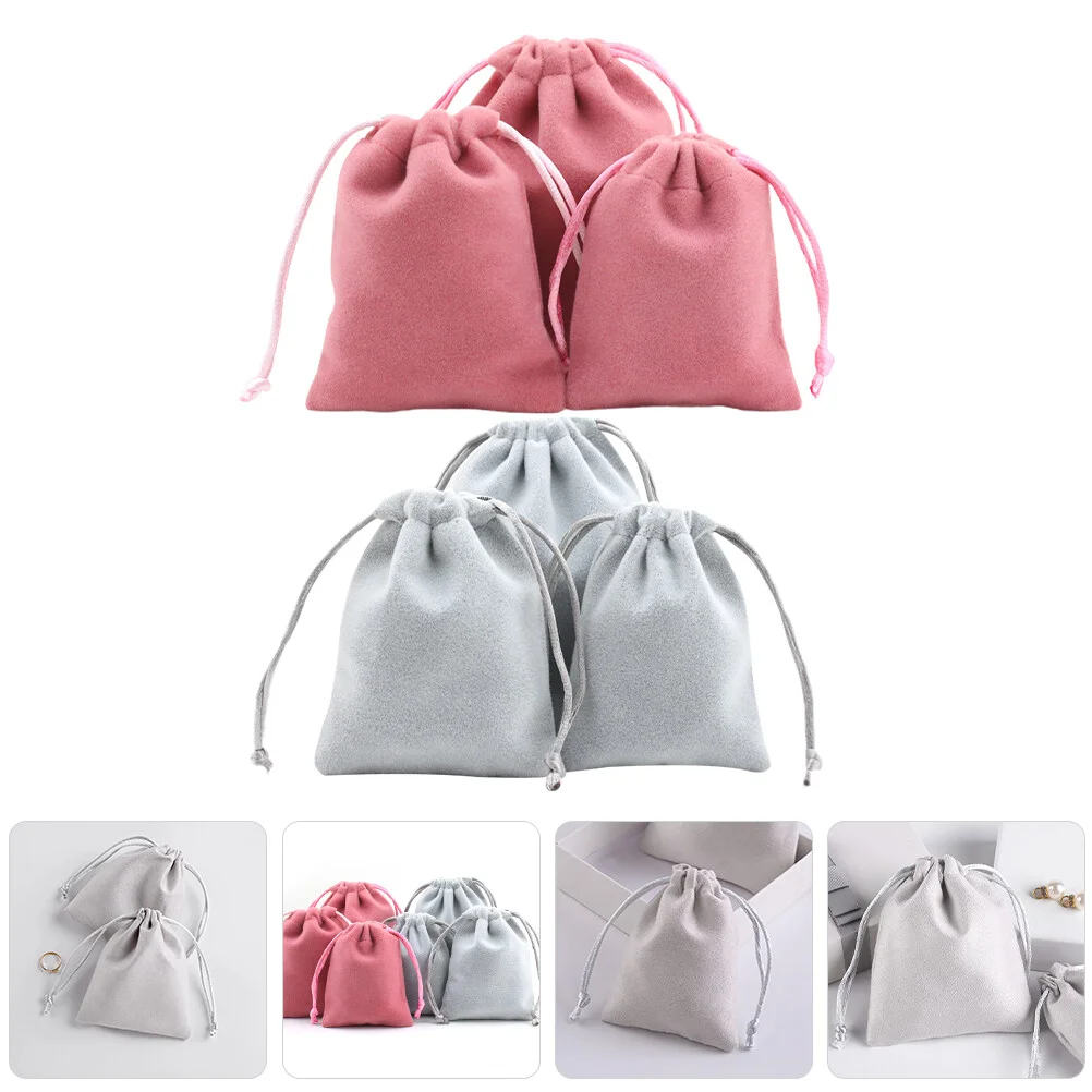 

6 Pcs Small Drawstring Pouches Bag Organizer Gift Packing Bags Jewelry Storage Jewelries