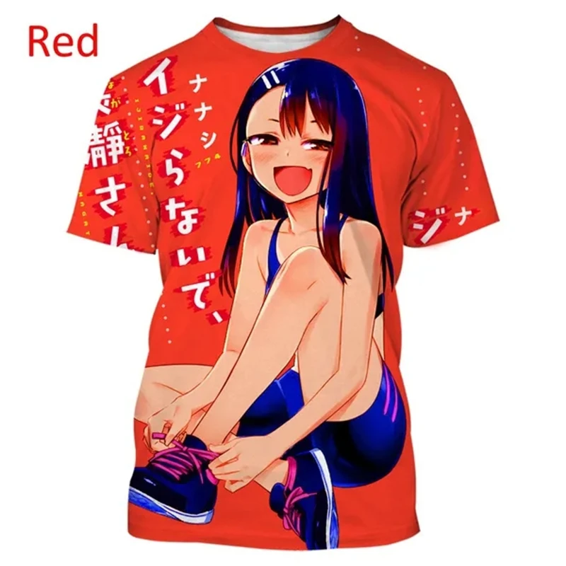

Latest Style Anime Character Nagatoro 3D Printed T-shirt Japanese Animation Don't Play With Me Print T Shirt Summer Casual Tops