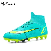 high ankle men soccer shoes boys outdoor non slip agtf football boots kids ultralight soccer cleats children sneakers size35 45