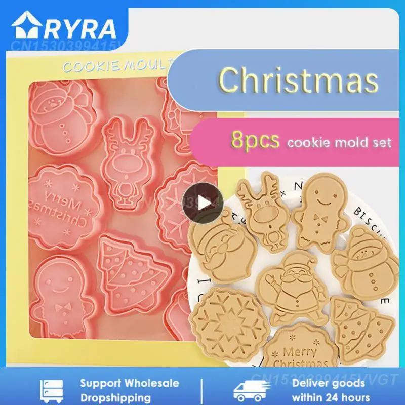 

1/4/5PCS Forest animal Cookie Cutters Plastic 3D Cartoon Pressable Biscuit Mold Cookie Stamp Kitchen Baking Pastry Bakeware Tool