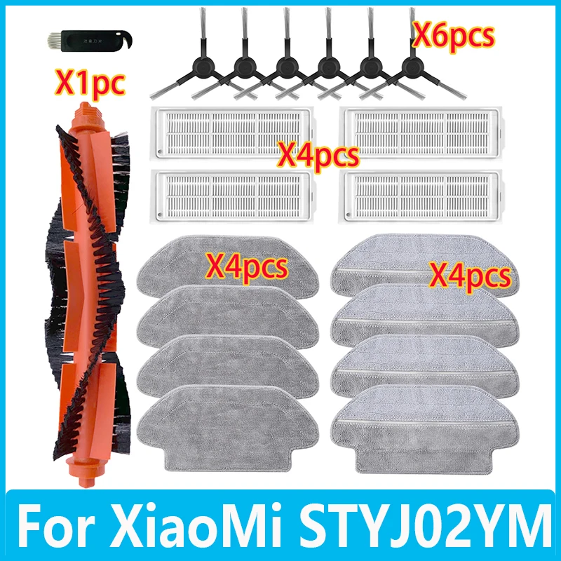 

For Xiaomi STYJ02YM HEPA Filter Accessories Sweeping Robot Vacuum Cleaner Main Side Brush Wet Snd Dry Mop Cloth Replacement