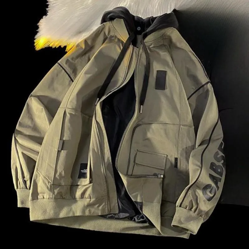 

Функциональная Стильная мужская куртка-бомбер Корейская Dongdaemun высококачественная одежда мужской Анорак для работы с несколькими карманами Мужская одежда для бега