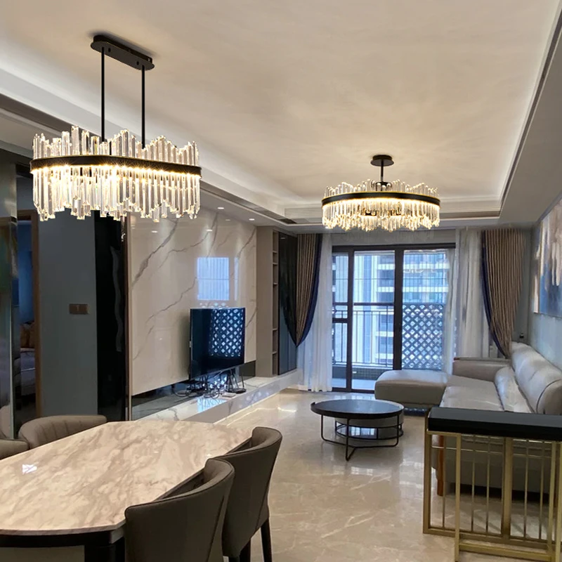 

Simple bedroom LED crystal chandelier living room light luxury lighting crystal lamp hotel interior decoration crystal lamp