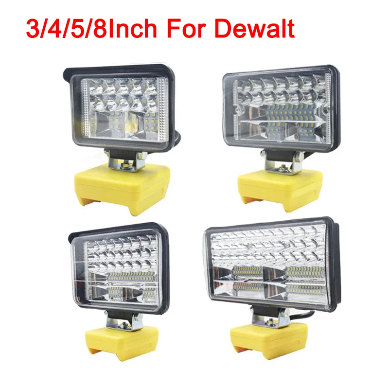 

Car LED Work Lights Flashlights Electric Torch Spotlight For Dewalt XR FlexVolt 18V 20V 60V Li-ion Battery DCB183 DCB206 DCB609