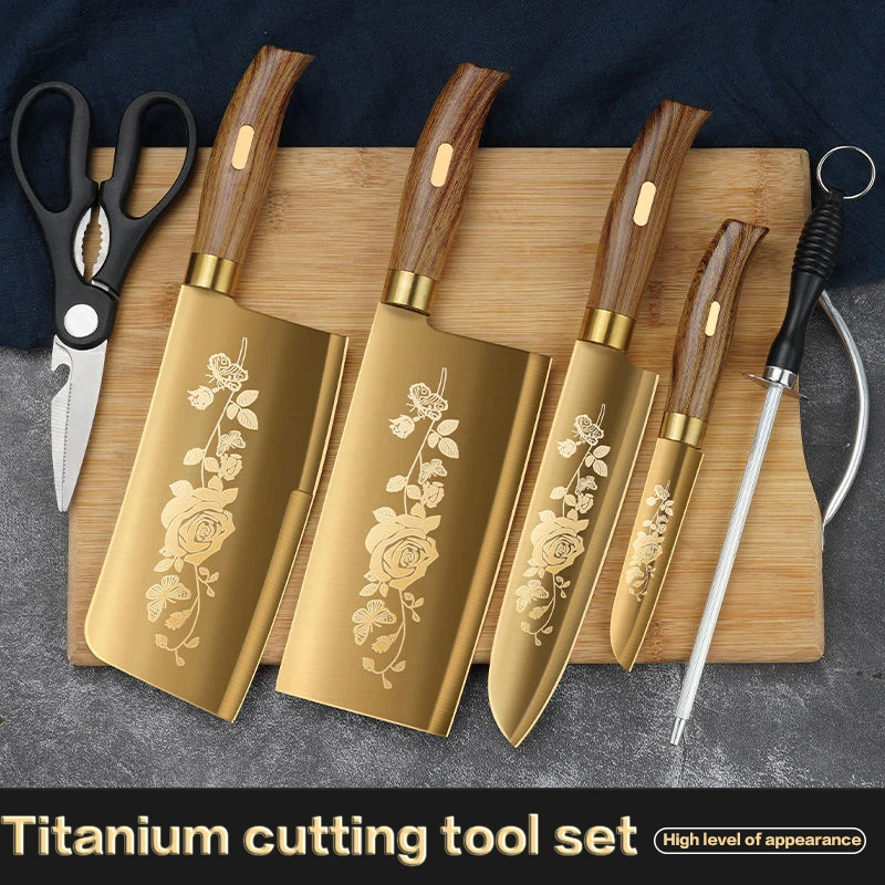

PZV Pure Handmade Stainless Steel Kitchen Knife Set, Scissors, Peelers, Chef's Slicer, Meat Cutter Older And Other Kitchen Tools