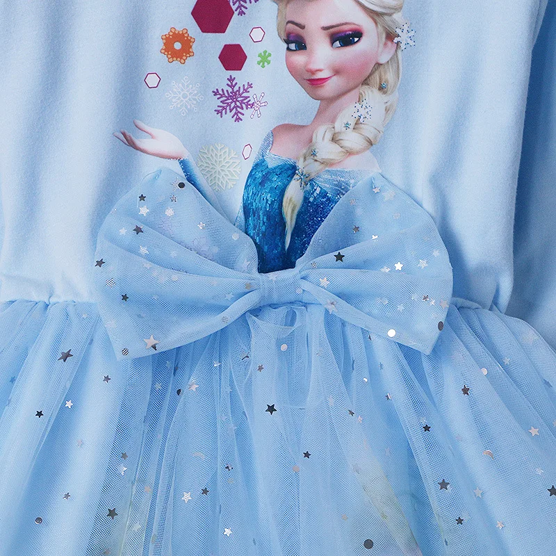 Детское Платье Принцессы Disney кружевное вечернее платье Холодное сердце Эльза