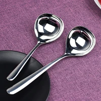 304 stainless steel soup spoon korean style hot pot big head spoon deep long handle soup ladle cooking spoon tableware kitchen