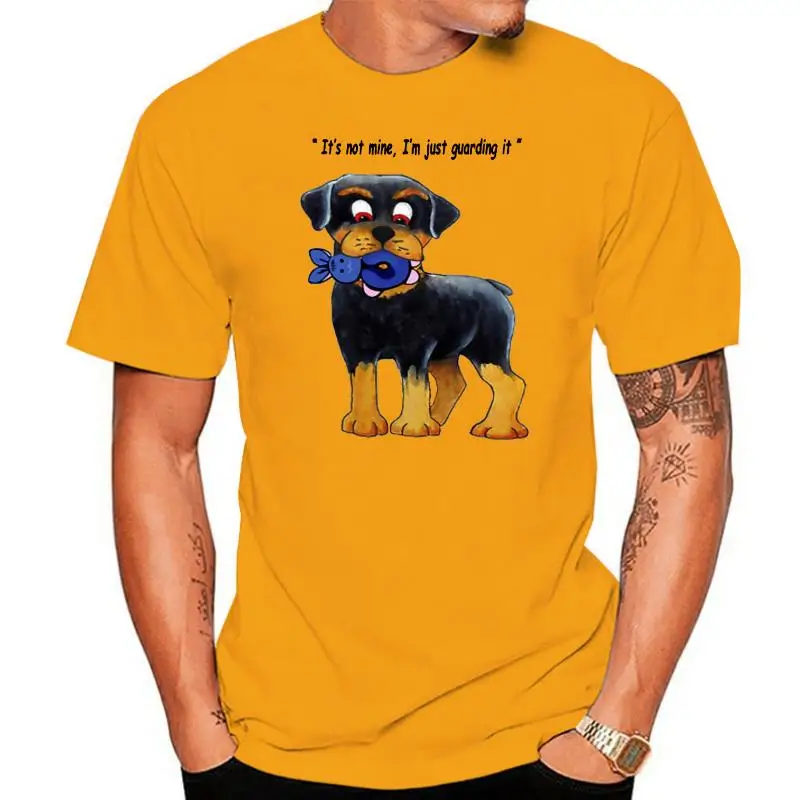 

Rottweiler Puppy T shirt. classic round neck short sleeved choice of sizes and colours men t shirt
