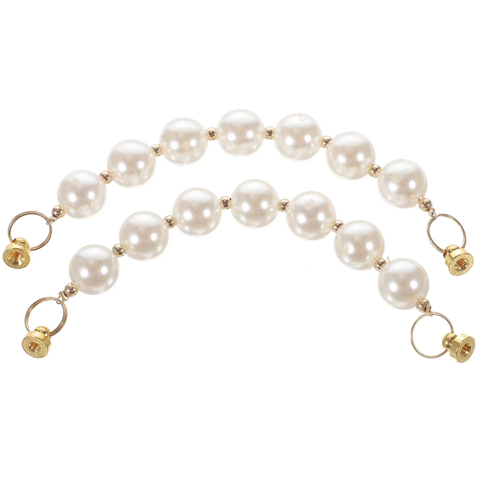 2 Pcs Lanyard Accessories Pearl Ornaments Pearl Pearl Jewelry Imitation Pearl Beading Grip
