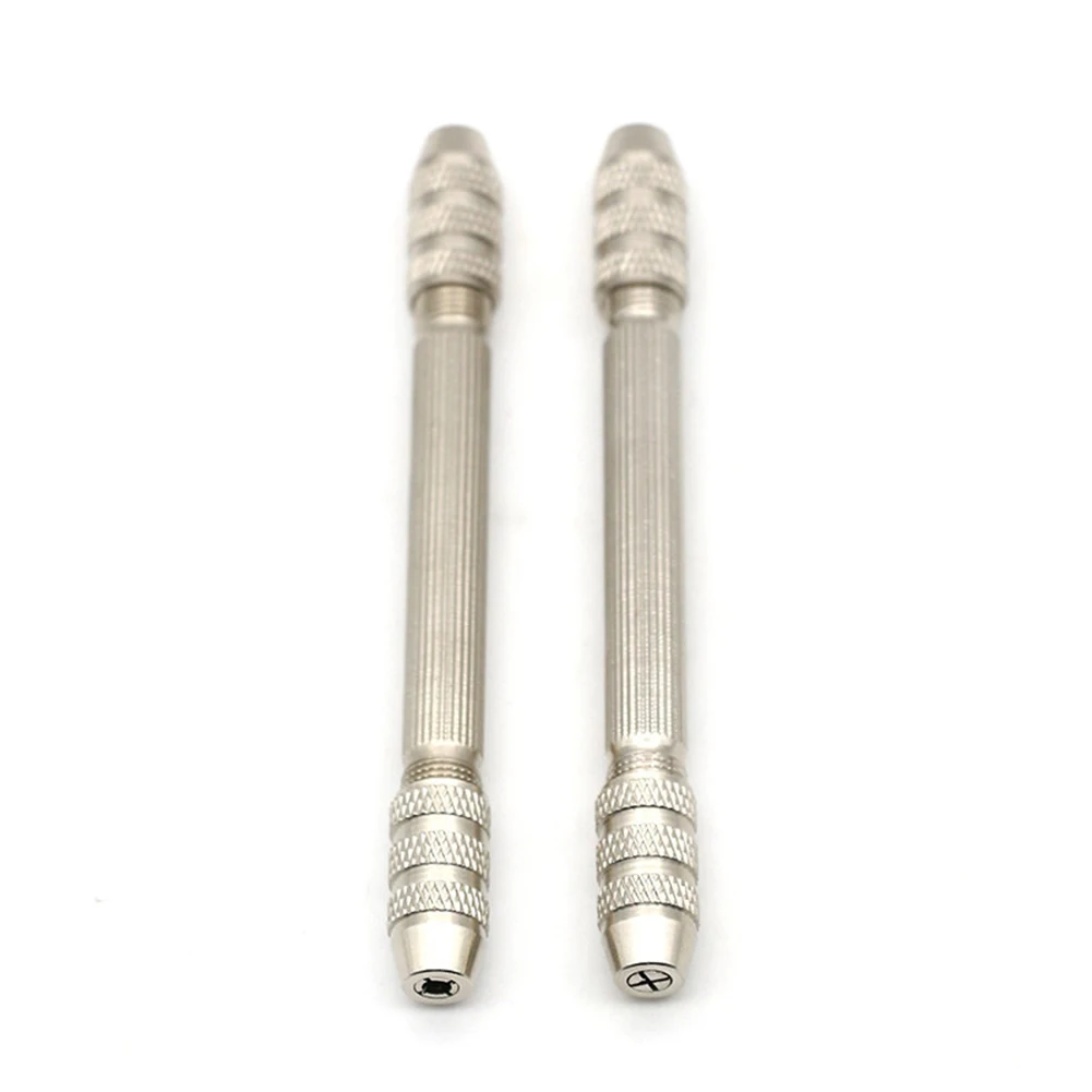 

Hand Drill Drill Bit Mini Hand Drill Silver With Bits 0.5-3.2mm Chuck Double Drilling For Crafts For PCB Durable