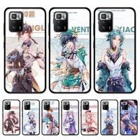 genshin impact anime phone case for redmi note 10 9 8 6 pro 8t 5a 4x x 5 plus 7 7a 9a k20 cover