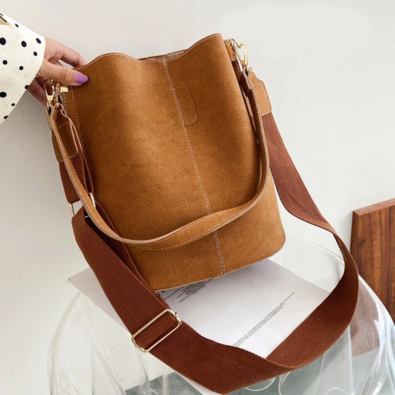 

Vintage Casual Bucket Bags For Women Shoulder Bag Alligator Pattern Quality Fashion Messenger Bag Big Tote Popular Style