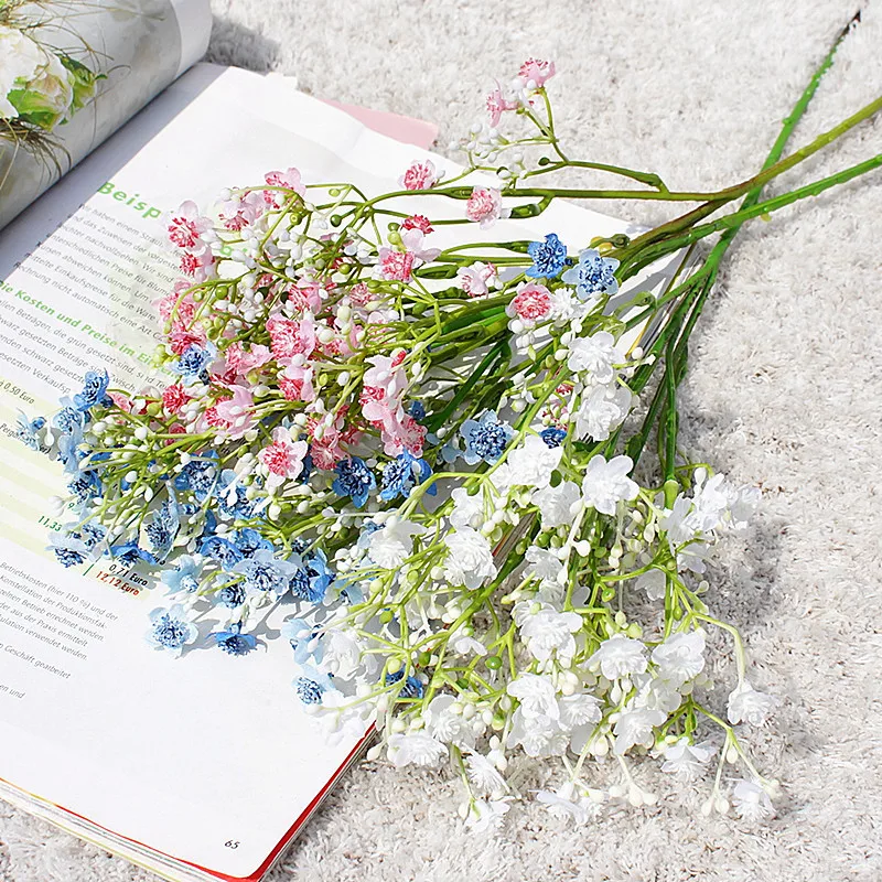 

Single Branch Colorful Milan Full Sky Star Hand Feel Simulation Flowers Wholesale Bride Holding Flowers Wedding Scenery Flowers