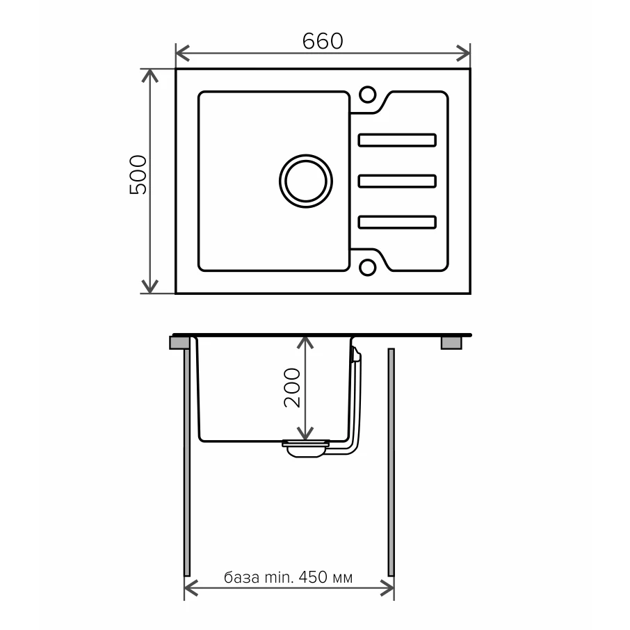 Кухонная мойка TOLERO Ceramic Glass TG-660 (Белая) |
