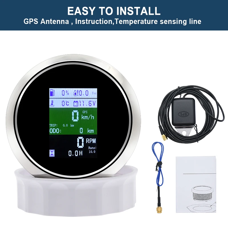 Водонепроницаемый GPS-Спидометр с антенной 85 мм 6 в 1