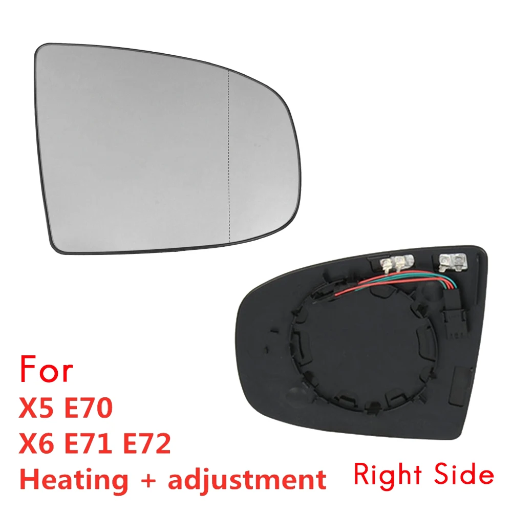 

Right Side Rear View Mirror Side Mirror Glass Heated + Adjustment for BMW X5 E70 2007-2013 X6 E71 E72 2008-2014