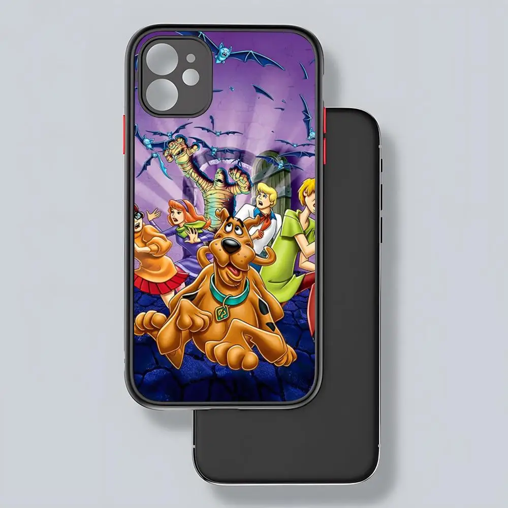 Чехол для телефона MINISO-Scoobys Cartoon Cute-Dooo матовый прозрачный iPhone 16 15 12 11 13 Pro Max X XR 8 Plus