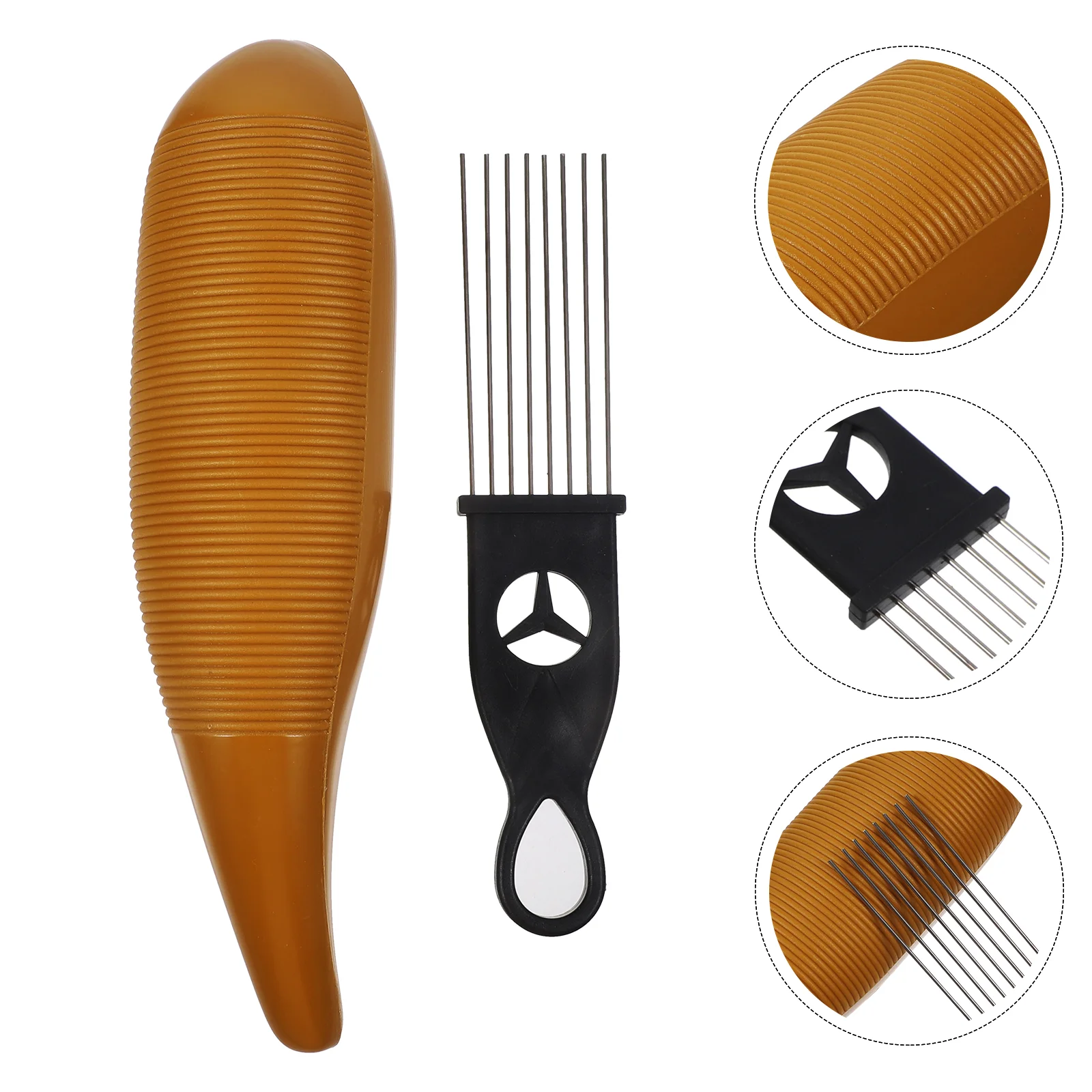 

Toy Music Guiro Instrument with Scraper Beginner Percussion Children Puzzle for Toddler Kids