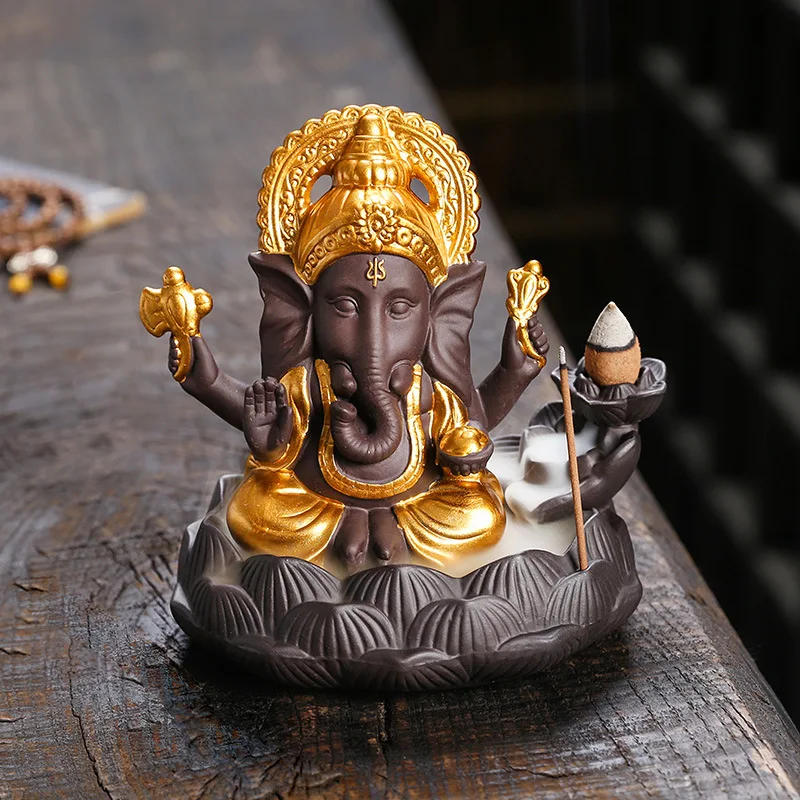 

Indian Elephant Buddha Aromatherapy Furnace Craft Gift Ornament