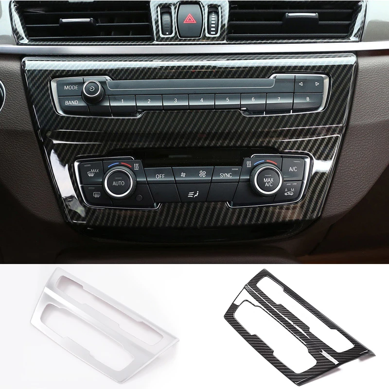 

Carbon Fiber Color Car Center Front Air Condition A/C Control Adjust Panel Trim Cover For BMW X1 X2 F47 F48 16-21