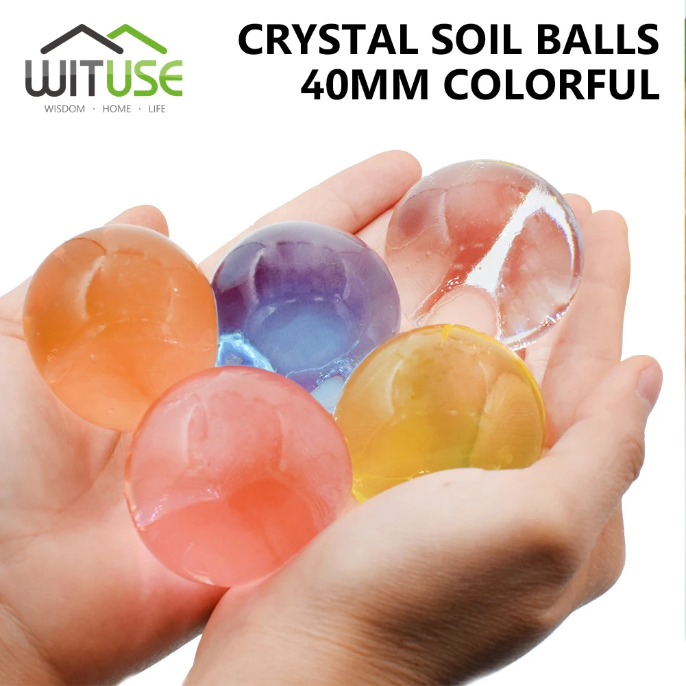 

500pcs/lot Large Colorful Hydrogel Pearl Shaped Big 3-4cm Crystal Soil Water Beads Mud Grow Ball Wedding Growing Bulbs