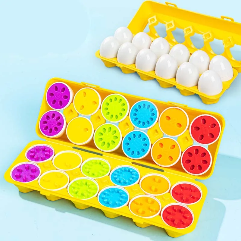 Smart Eggs Puzzle 3D Jigsaw Games Color Shape Matching Sorters Montessori Baby Toys For Children Kids 2 3 4 Years images - 6