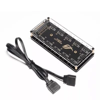 10 ports rgb fan hub pc computer desktop 5v 3pin argb12v 4pin rgb extension splitter power adapter for chassis cooling cooler