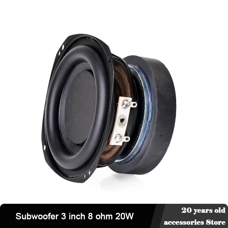 Subwoofer Speaker 3 Inch 8 Ohm 20W Super Bass Speaker Woofer Sound Exciter for bluetooth subwoofer Low Frequency Loudspeaker