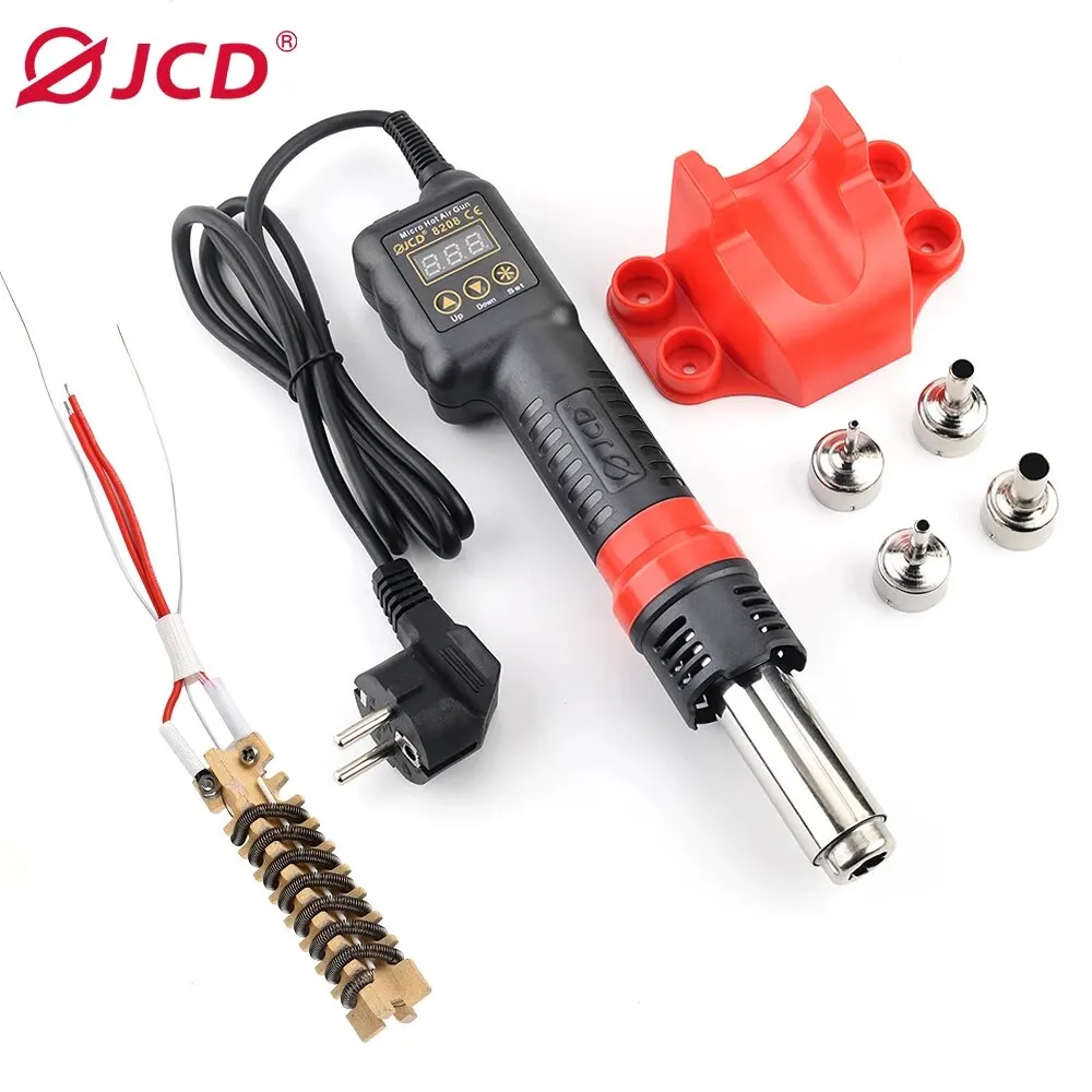 JCD Micro Hot Air Gun 8208 750 Вт с цифровым дисплеем для дома Универсальный термопистолет DIY