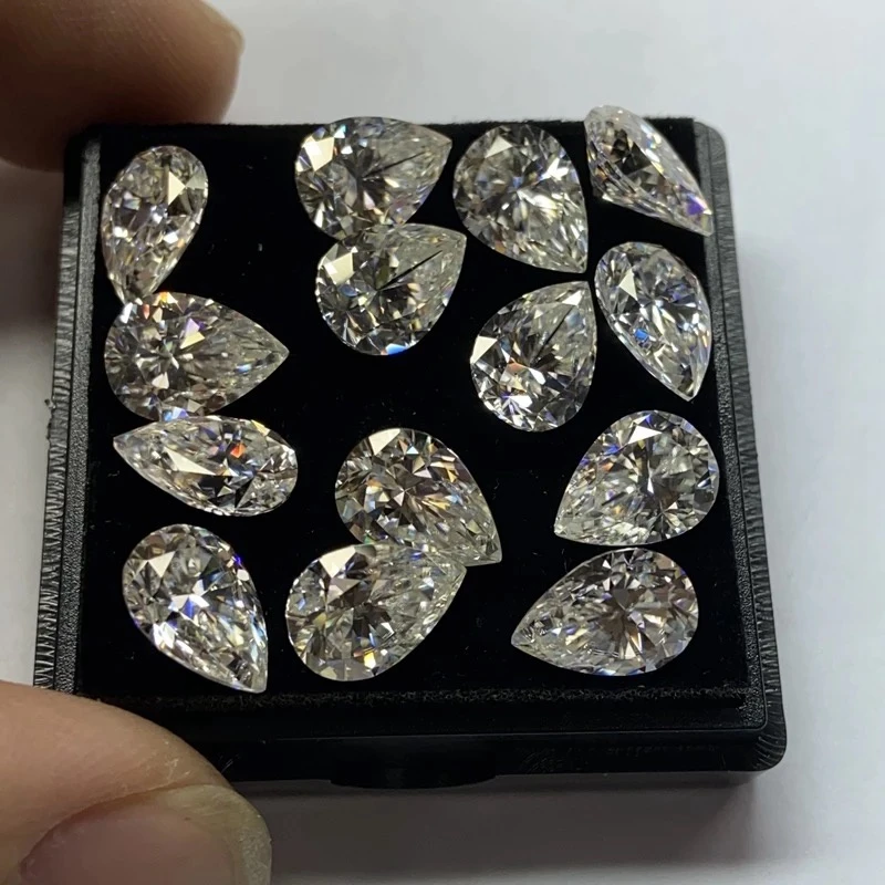 

White Sapphire 20.0Ct 12x16mm Pear Faceted Cut Shape AAAAA VVS Loose Gemstone