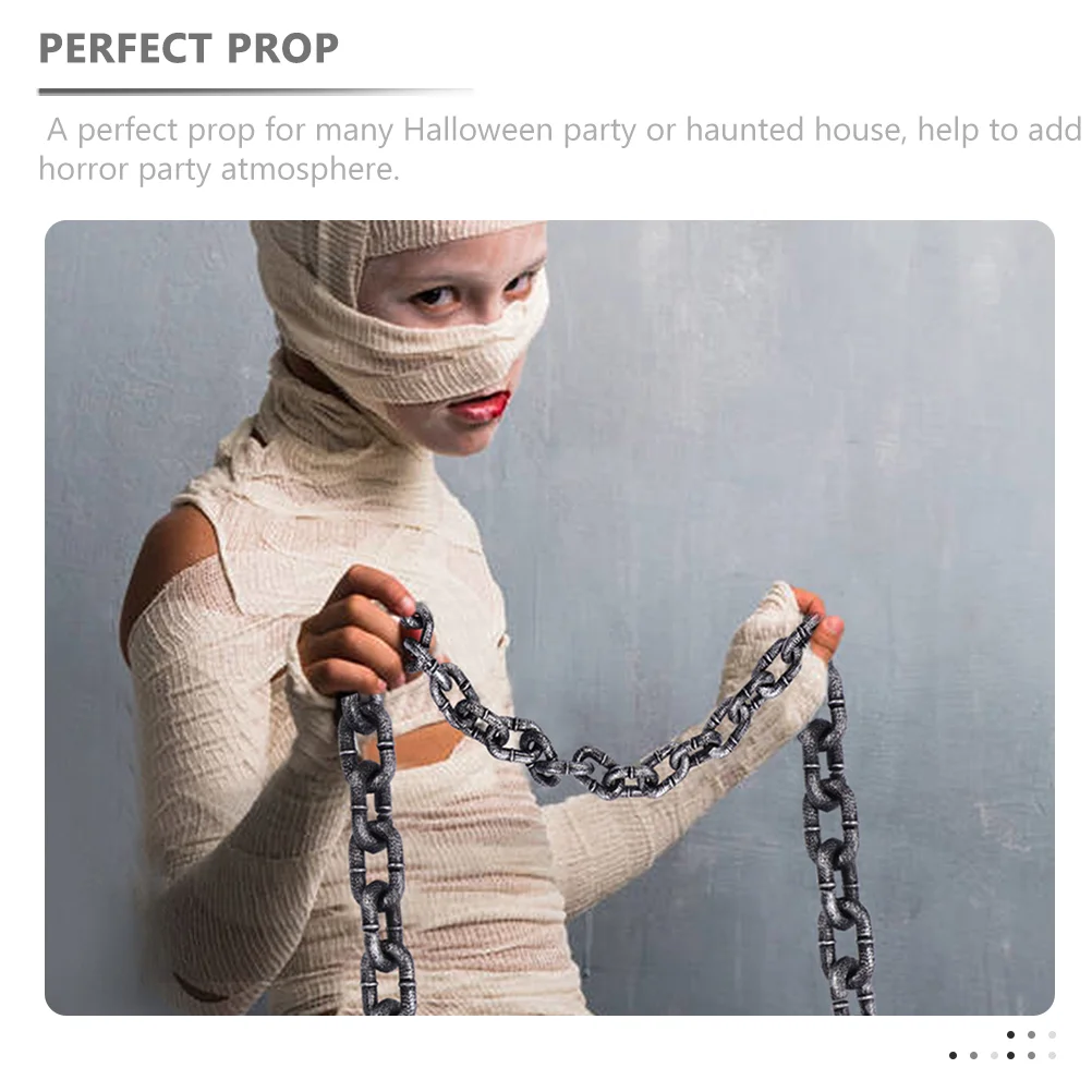 2 шт. имитация большой железной цепи пластиковые звенья декор для Хэллоуина