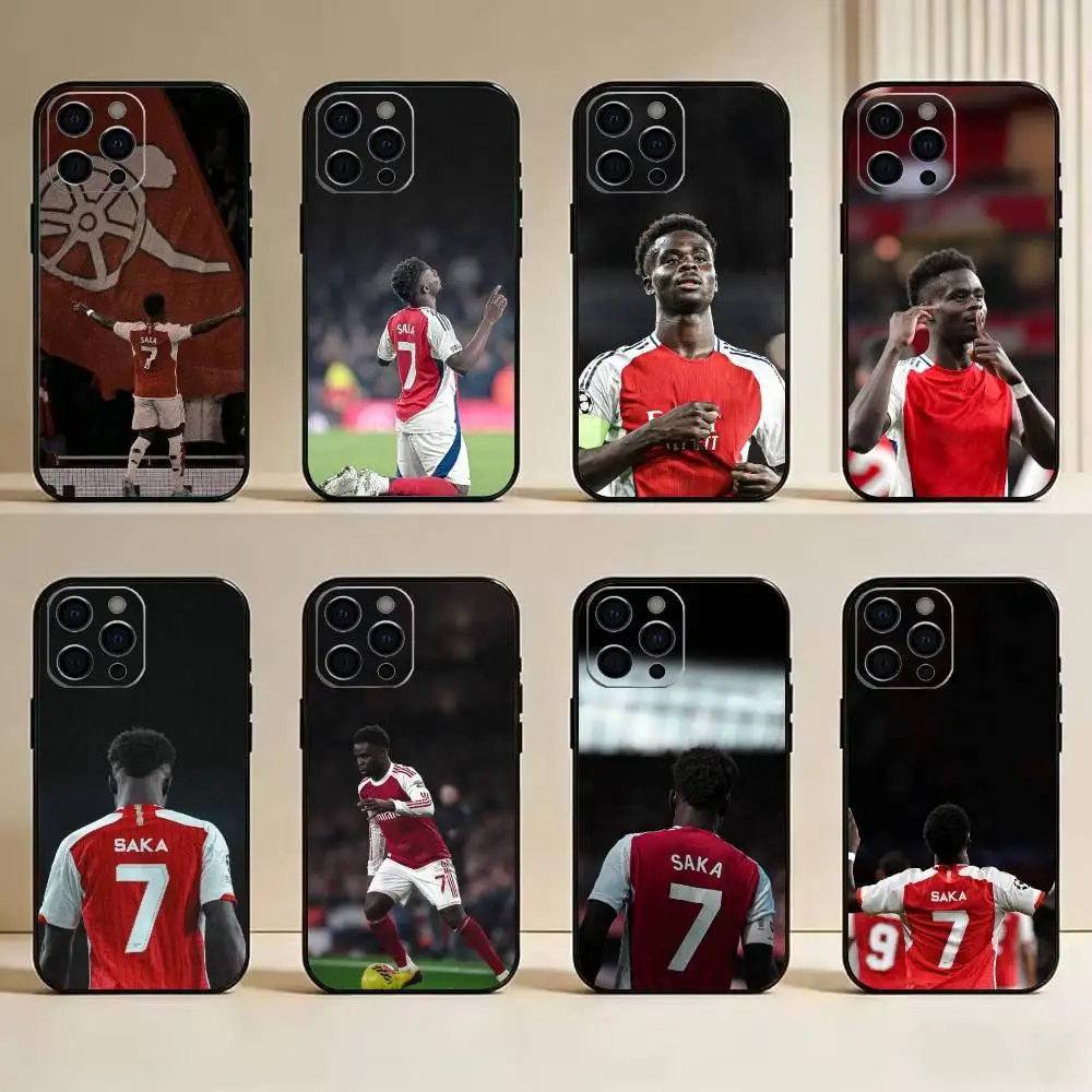 Фото Чехол для телефона B-Bukayo S-Saka-Football-Sport, силиконовый, мягкий, для iPhone 17, 16, 15, 14, 13, 12, 11, X, XR, Plus, Pro, Max, Plus №1