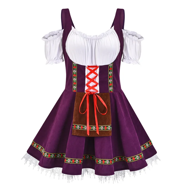 Bavarian Beer Festival Garment Women National Costume Traditional Performance Clothes Halloween Cosplay Costume Mascot Dress
