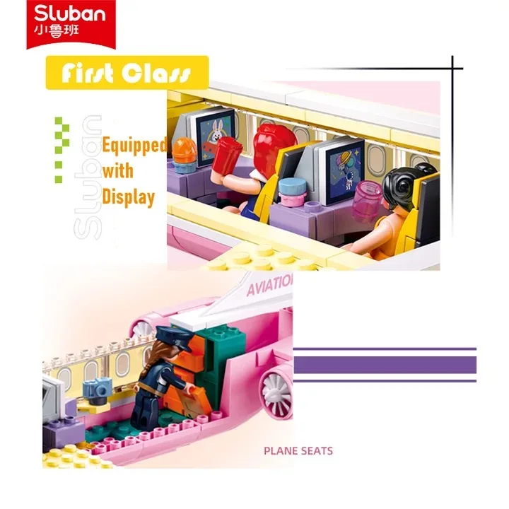 383 шт. Детский конструктор Самолет