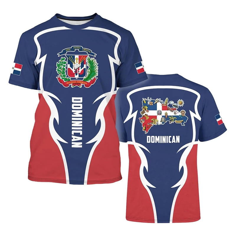 Футболка Доминиканской Республики для мужчин и женщин 3D-печать национальный