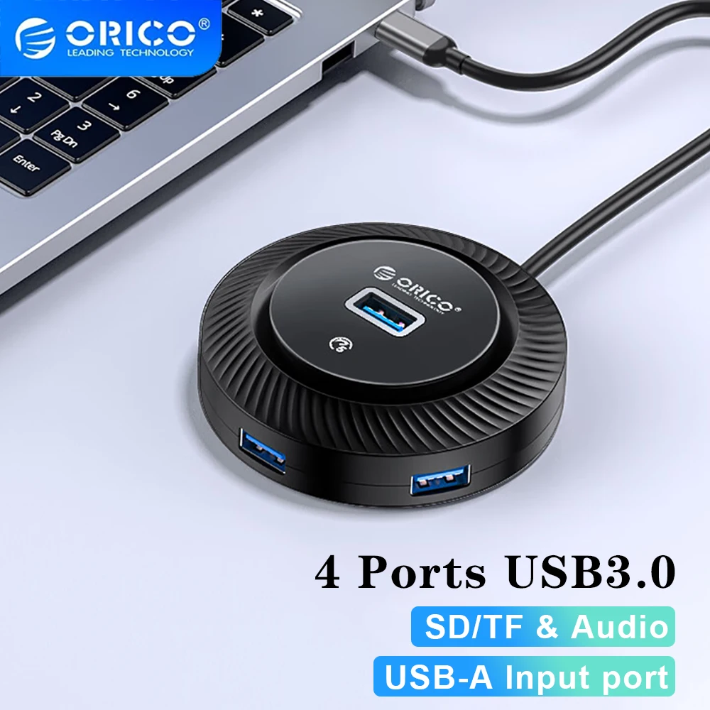 

ORICO USB 3.0 2.0 HUB With Type C Power Port SD TF Card Reader Audio Adapter 5Gbps OTG Data Splitter For PC Computer Accessories